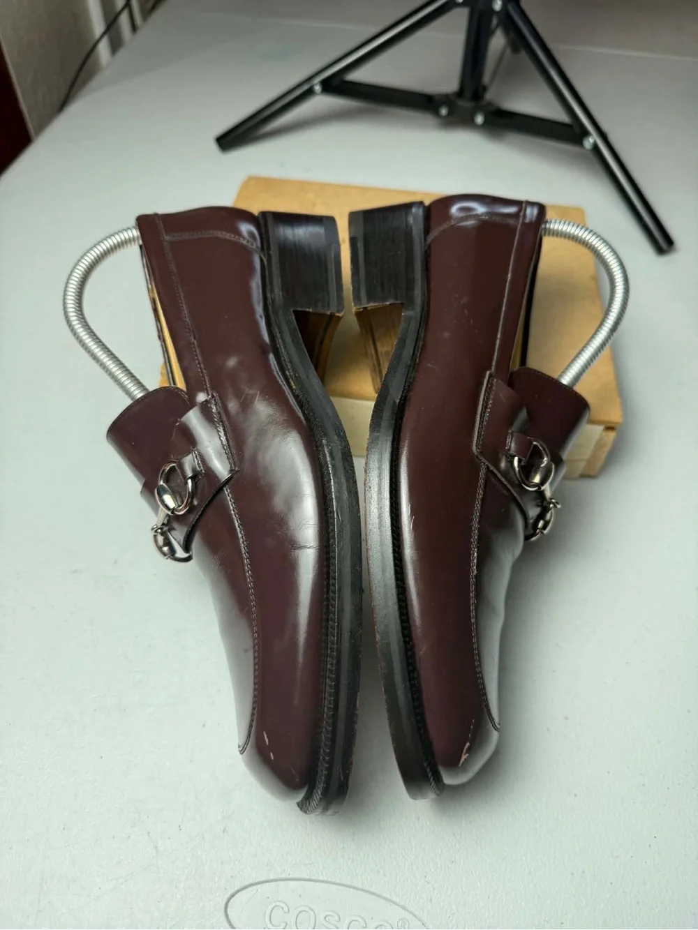 GUCCI  Horsebit Brown Leather Loafer Sz 7 US 1953 Jordaan Moccasin $1130